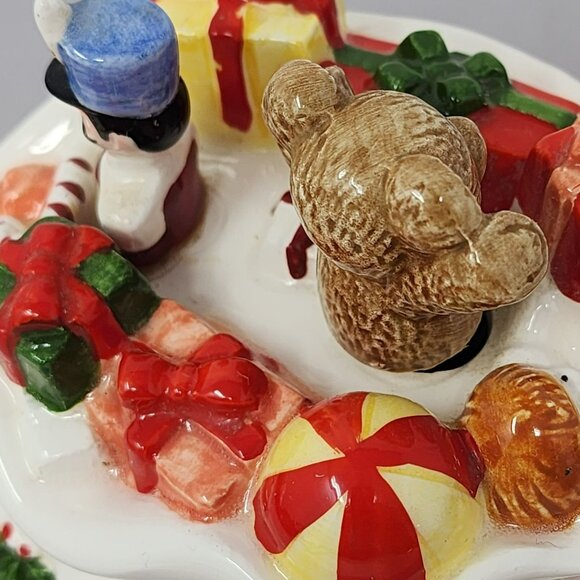 Vintage Otagiri Animated Musical Christmas Ceramic Music Box‎ Works - Picture 9 of 12